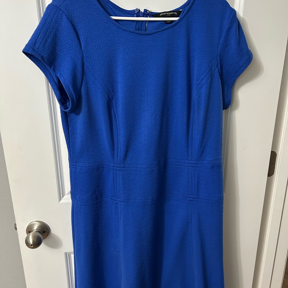 Sharagano Women's Vibrant Blue Midi Dress